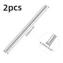 Mellewell 1/4" x 10" 304 Stainless Steel Rod, Metal Solid Shaft Smooth Round Rod for DIY Crafts, Industry and Metal Working Hobbies, 2 PCS