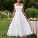 Floral Corset Wedding Guest Dress for Women (S)