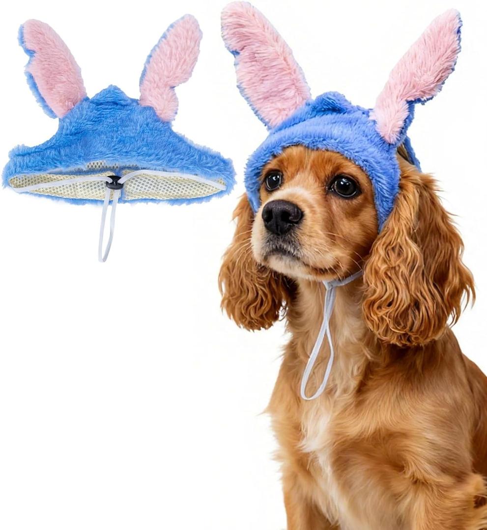 2 x Blue Ears Headband for Dogs, Cute Halloween Headwear Headpiece Hat Pet Costume Accessories Party Supplies (Small)