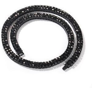 Men's 2-Row Chain Necklace Bling Multiple Length/Color