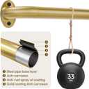 Gold Blackout Curtain Rod,Wrap Around Curtain Rods For Windows,1 Inch Diameter Adjustable Heavy Duty Curtains Rods for Bedroom For Sliding Glass Door (34-95 Inch)