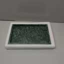 Green Marble Tray,Pure Natural Vanity Tray,Marble Trays for Kitchen Counter Non-Ceramic/Non-Resin,Stone Tray 12 x 8 inch