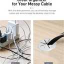 2 x [2 Pack] Desk Grommet 2 Inch Flexible Desk Hole Cover for Cables Desktop Equipment Wiring Management Cord for Home & Office Table Cables - White