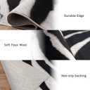 Zebra Rug Area Rugs for Living Room, 4x6 Animal Print Rug Machine Washable for Bedroom Dining Room Western Home Decor Non-Slip Low Pile Indoor Floor Carpet