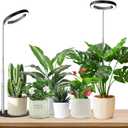 Aokrean Grow Lights for Indoor Plants Full Spectrum, 80 LEDs Plant Light for Indoor Plants, Height Adjustable 6.3in Desktop Growing Lamp with Auto Timer 6/12/16Hrs, 3 Optional Spectrums,5 Brightness