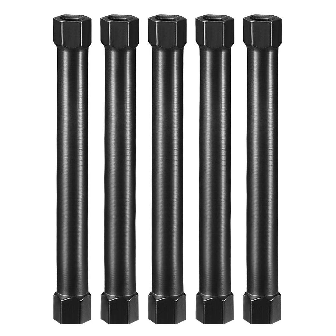 uxcell Hex Aluminum Standoff Spacer Column M3x60mm,for RC Airplane,FPV Quadcopter,CNC,Black,5pcs