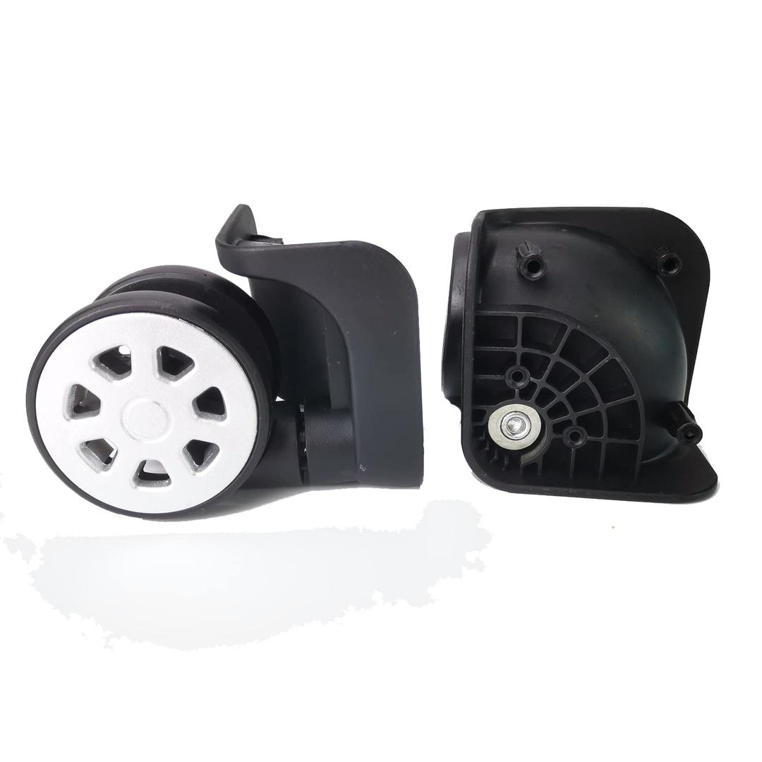 Zoofen Luggage Wheels Replacement Black Suitcase Wheels Replacement Suitcase Caster Wheels with 5 Screw Holes(Z324-Black)