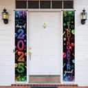 Kindergarten Graduation Party Decorations 2024 Porch Sign Kindergarten Graduation Door Banner Pre-school Graduation Party Hanging Banner(Black)