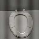 Bemis 7300SLEC Slow Close Toilet Seat, Easy Clean Hinges and Durable Plastic Seat, Made in USA, Elongated, White