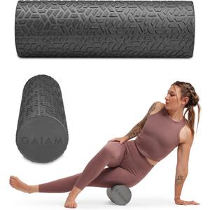 Gaiam Restore Foam Roller for Muscle Massage - Textured Muscle Massager for Stimulation, Total Body Pain Relief for Back, Neck, Foot, Calf, Leg, Arm - Deep Tissue Massager for Sore Muscles (18 Inches)