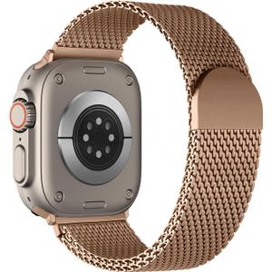 BXUXOHS Milanese Mesh Loop Compatible for Apple Watch Ultra 3/2/1 Band 49mm 46mm 45mm 44mm 42mm 41mm 40mm Men Women,Stainless Steel Metal Magnetic Strap for iWatch Ultra Series 11/10/9/8/7/6/5/4/SE