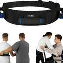 Gait Belt with Handles, Transfer Belt for Elderly, Patient Gait Belts, Transfer Belt Assist, Gait Belts for Seniors, Upgraded Using Rubber Handles (Blue)