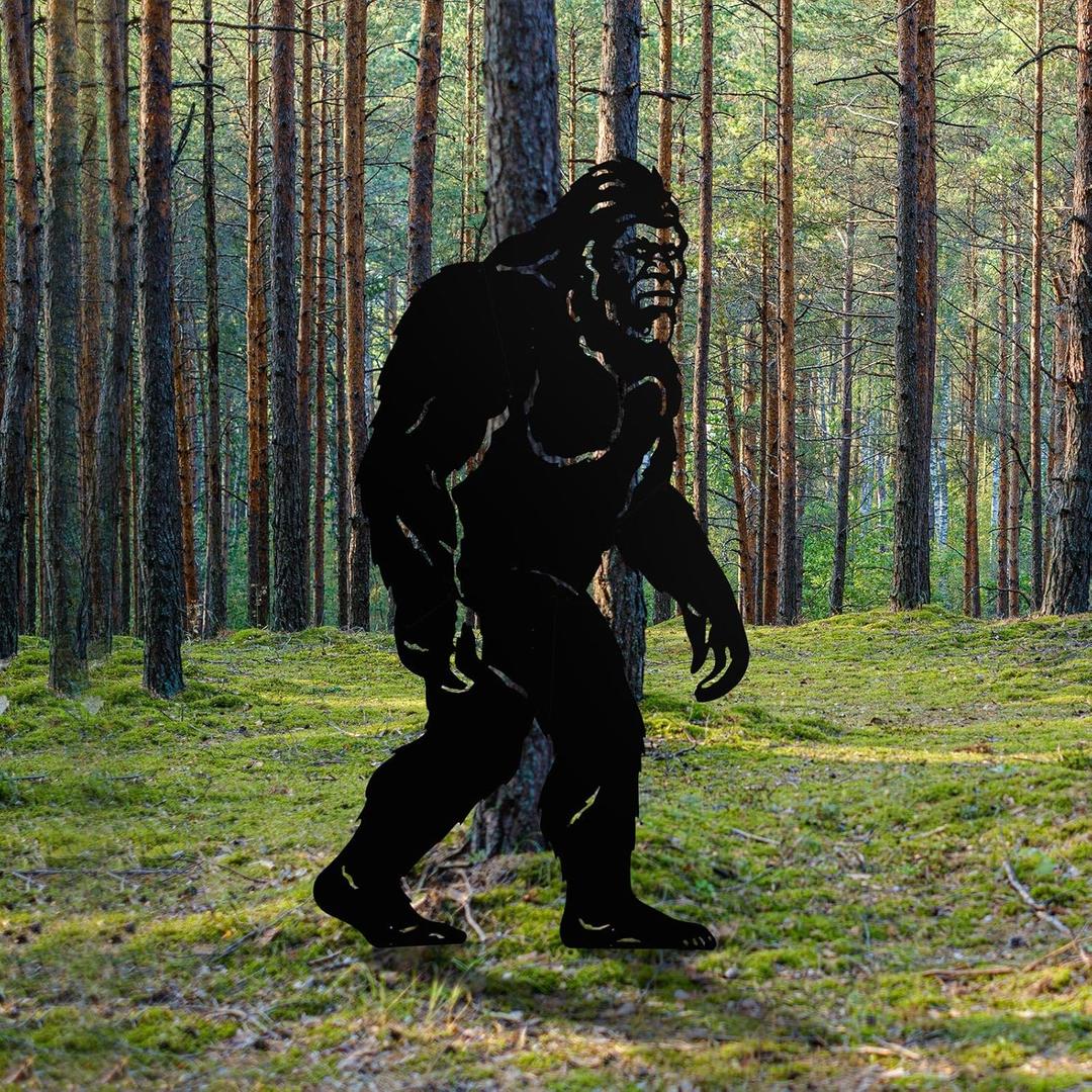 7.4ft Bigfoot Metal Outdoor Decor Big Foot Sasquatch Gifts for Men/Dad/Women, Chimpanzees Silhouette Statues for Yard Art, Garden, Patio, Backyard, Forests, Lawn Decorations(Classic Style)