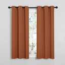 NICETOWN Blackout Halloween Draperies Curtains for Girls Room, Nursery Essential Thermal Insulated Grommet Top Blackout Panels (Burnt Orange, 1 Pair, 34 x 54 inches)