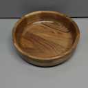 Kaizen Casa Wooden Round Shaped Serving Bowl for Fruit,Dessert Platter Tray Dish Kitchen Dining Fruit,Dessert,Snack (10 inches)