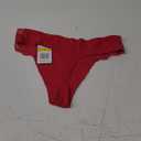 b.tempt'd Women's B.Bare Sleek Minimal Coverage Thong Panty, 976267 (Medium, Red)