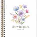 Bible Journal for Woman, Christian Gifts for Teen Girls, Preppy Wildflowers Hardcover Spiral Notebook for Bible Note Taking Supplies - 5.58.3 - A07