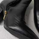 Caradise Womens High Chunky Heeled Boots Zip Up Square Toe Ankle Booties (6, Black)