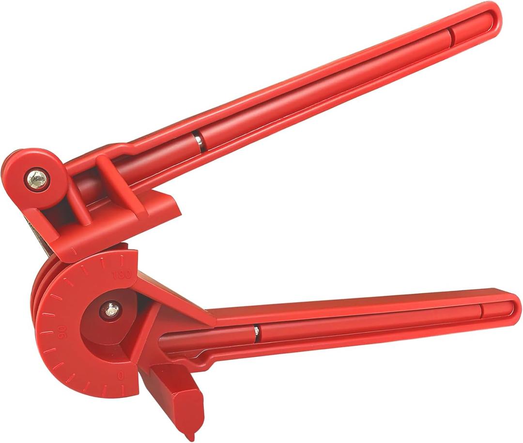 Tubing Bender, Tube Bender, 3/16, 1/4", 5/16", 3/8" 4-IN-1 brake line Bender Tool for Copper, Brass, Aluminum and Thin Steel Fuel Line Pipe, Bends 0-180