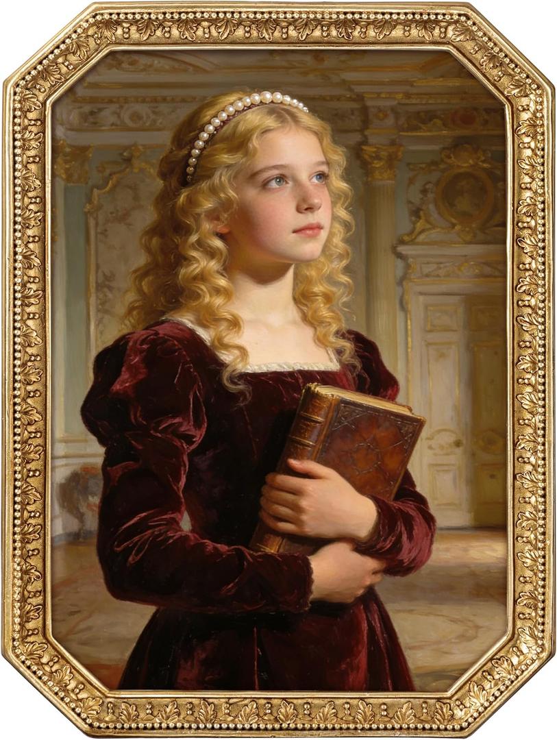 eletecpro 5x7 Vintage Picture Frame with Glass Cover, Antique Ornate Gold Photo Frame 5 x 7 for Tabletop or Wall Decor, Vintage Gold