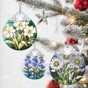 Christmas Ornaments: Stained Glass Ornament, Birth Flower Ornament, Christmas Tree Ornaments & Xmas Tree Decorations Exquisite Holiday Decor, Birth Flower Gifts Perfect Holiday & Xmas Gifts - Dec