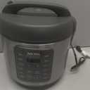AROMA Professional Digital Rice Cooker, 10-Cup (Uncooked) / 20-Cup (Cooked), Multicooker, Slow Cooker, Steamer, Oatmeal Cooker, Egg Cooker, STS, 5 Qt, Gray, ARC-5200SG