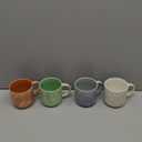 MONITO 12 OZ Coffee Mugs Set of 4, Modern Ceramic Coffee Mugs Set with handle for Tea/Latte/Cappuccino/Milk/Cocoa (Colorful)