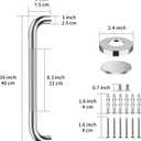 2 Pack 16 Inch Anti Slip Shower Grab Bar Handle, ZUEXT Chrome Stainless Steel Bathroom Grab Bar, Knurled Bathroom Balance Bar,Safety Hand Rail Support,Handicap Elderly Injury Senior Assist Bath Handle