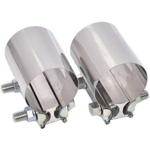 2.25 inch Exhaust Clamps, 2-1/4 Inch Exhaust Lap Joint Butt Clamps, T304 Stainless Steel Band Clamp w/High Grade Bolts(2 Pieces)