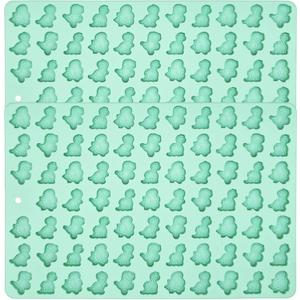 2 PCS Mini Dinosaurs Candy Molds, Silicone Mold for Chocolate, Fondant, Candy, Biscuits, Cookie, Jelly and Dog Training Commands Concept, Total 152 Cavities (Dinosaurs)