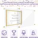 Novabright 4 Style 2026 8.5x11 Floral Acrylic Graduation Certificate Frame Pressed Flower Wall Mount Floating Picture Frame 11x14 A4 Photo for Diploma Degree Document Memory Picture Gift