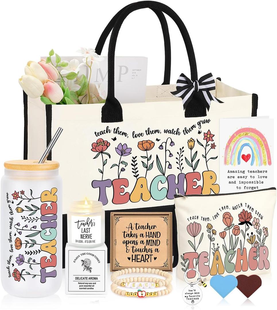 Teacher Appreciation Gifts for Women, Thank You & End of Year Gifts for Women Teachers Set of 10