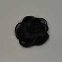 CJL HAIR 2PCs Small Cute Messy Bun Hair Piece for Thin Hair Women Mini Synthetic Curly Bun Scrunchies Updo Hairpieces Black