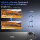 for iPhone Air Lens Protector[Shatterproof 9H Tempered Glass] [1:1 Invisible Ultra Clarity Cover,Black