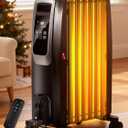 Uthfy Oil Filled Radiator Heater, Electric Radiant Heater With Remote Control, Thermostat, 4 Mode, 24H Timer, Safety Protection, Energy Efficient Space Heaters For Indoor Use Large Room, Bedroom