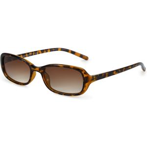 SODQW Rectangle Oval Sunglasses for Women Polarized 90s Vintage Small Sun Glasses Trendy Narrow Ladies Shades UV400