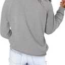 StunShow Women Sweatshirts Long Sleeve Shirts V Neck Casual Cute Loose Fit Lightweight Pullover Tops