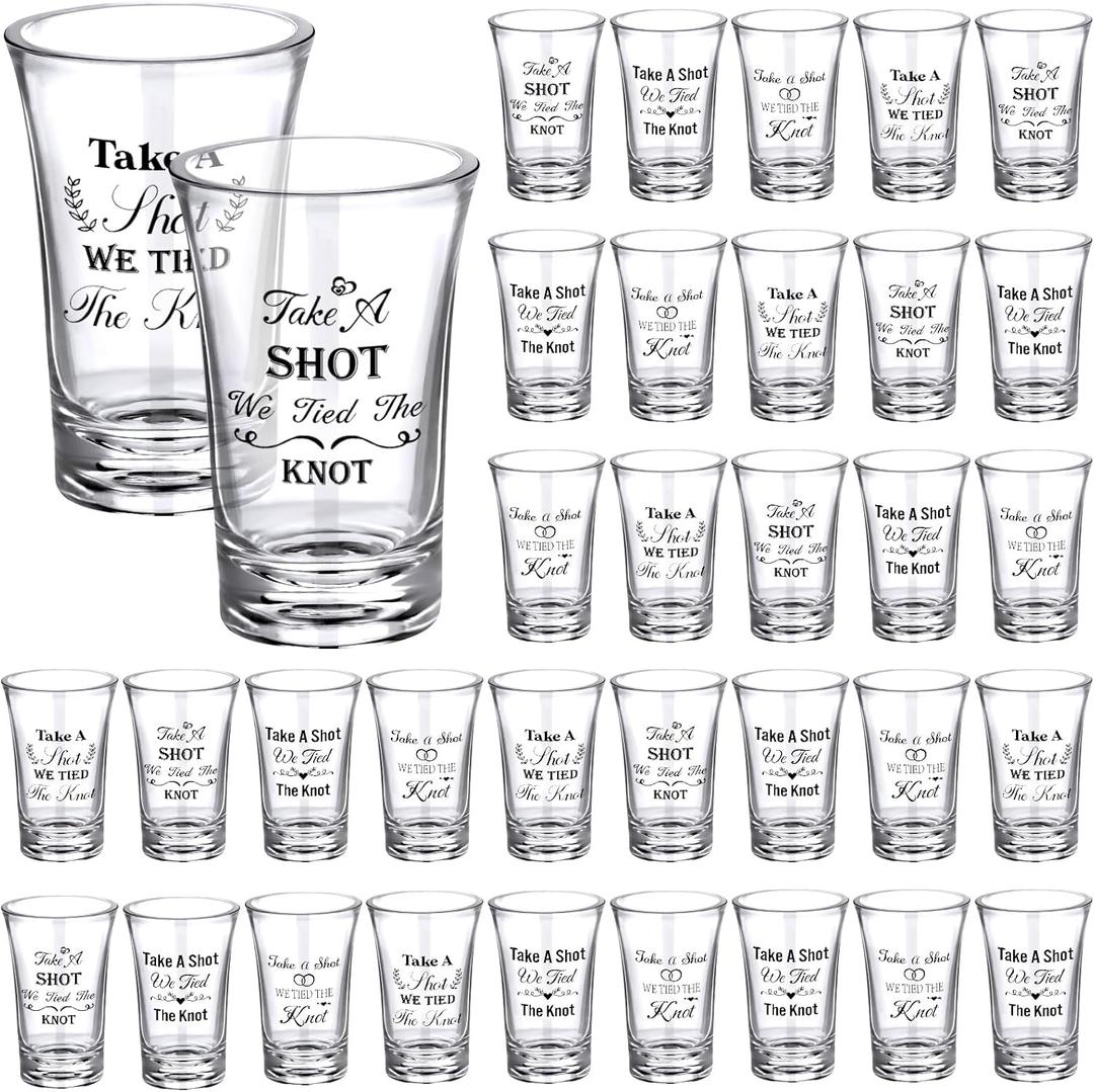 Take A Shot We Tied The Knot,Plastic Shot Glasses, 36 Count