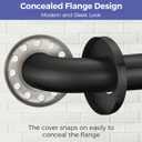 Stardrix 24-Inch ADA Compliant Grab Bar, 1.5" Diameter, Concealed Mounting Flanges, Handicap Friendly, Commercial & Residential Bathrooms, Matte Black Stainless Steel