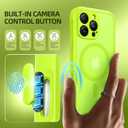 BERFY for iPhone 16 Pro Case, Compatible with MagSafe, Built-in Privacy Screen Protector, Camera Protection, Shockproof Full Body Phone Case 6.3", Translucent Bright Green