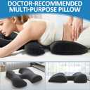Breast Pillow for Massage, Women's Massage Bolster Face Down Pillow for Sleeping with Non-Slip Bottom, Home Head Cushion and Chest Cushion for SPA-Dark Gray