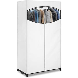 Whitmor white, Clothes Closet fabric cover, 36"
Keep clothes organized with a sturdy metal frame, 50-lb capacity, breathable fabric cover, zippered opening, and clear window