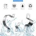 2 x 10Pcs 27mm Heavy Duty 2 Hole U-Tube Strap Clamp,Stainless Steel-304 Rigid U-Bracket Pipe Clamp Hanger Tube Tension Clips ID 1 1/16"