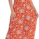 HDE Women's Strapless Maxi Dress Plus Size Summer Sundress Smocked Tube Top Long Skirt Dress Boho Beach Cover Up, 2XL