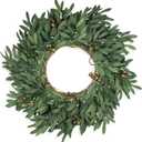 24 inch Olive Wreaths for Front Door, Artificial Large Spring Summer All Seasons Year Round Green Olive Branch Wreath for Home Outdoor Indoor Farmhouse Porch Window