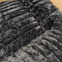 Headboard Pillow + A Long Neck Roll Pillow Body Pillow，Faux Fur Headboard Wedge Pillow with Removable Cover (Black, Full：54x8x20 inches)