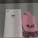 Valentines Small Dog Sweater Dress with Bowtie Turtleneck - Knitted Pet Girl, Small