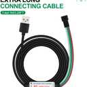 RGBZONE DC 5V USB LED Controller, 21-Key RF Wireless Remote Control, 1M/3.3FT 3-PIN LED Controller, 5V WS2812 WS2811 WS2812B Dream Color LED Strip Lights