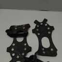 ZUXNZUX Crampons, Ice Cleats for Shoes and Boots, Silicone Stainless Steel Grippers Shoe Spikes Grips Traction for Ice Snow, Winter Hiking Climbing Ice Fishing (Large)