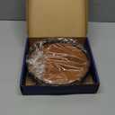 Farmhouse Oak 9" Lazy Susan Turntable Organizer for Cabinet, Round Wooden Lazy Susan Organization and Storage for Dining Table, Pantry, Kitchen, Countertop, Cupboard,Home Decor, Walnut Wood